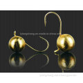 Round Ball Tungsten Ice Jig in Gold Color for Fishing